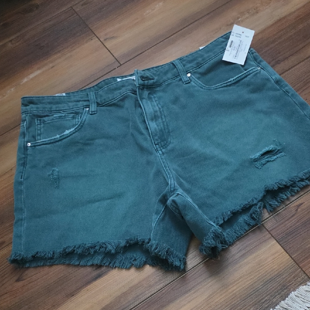 Kut from the Kloth Teal Jean Shorts